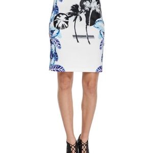 Opening Ceremony Pelagic leaf Print pencil Skirt